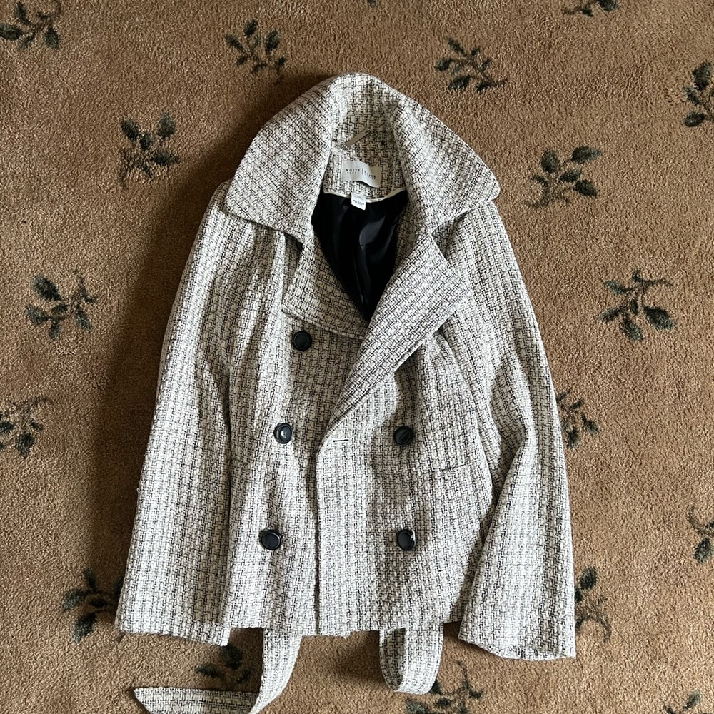 White House Black Market Textured Peacoat